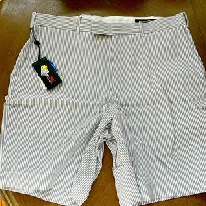RLX Ralph Lauren Gray Striped Athletic Shorts